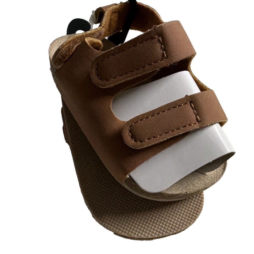 Carter's Child 3/6m of Mine Brown Baby Sandals Hook & Loop Adjustable Strap - Picture 7 of 7